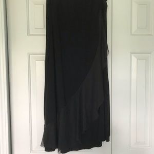 LG Jason Maxwell black stretchy comfy long skirt